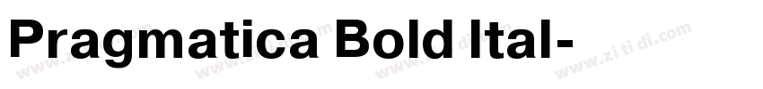 Pragmatica Bold Ital字体转换